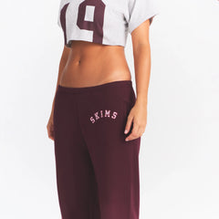 COTTON FLEECE CLASSIC JOGGER | CURRANT ARCHED SKIMS PLAID