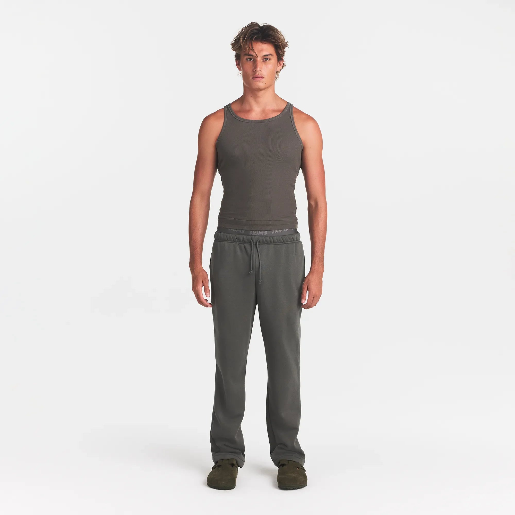 FLEECE LOUNGE MENS CLASSIC STRAIGHT LEG PANT | JUNGLE