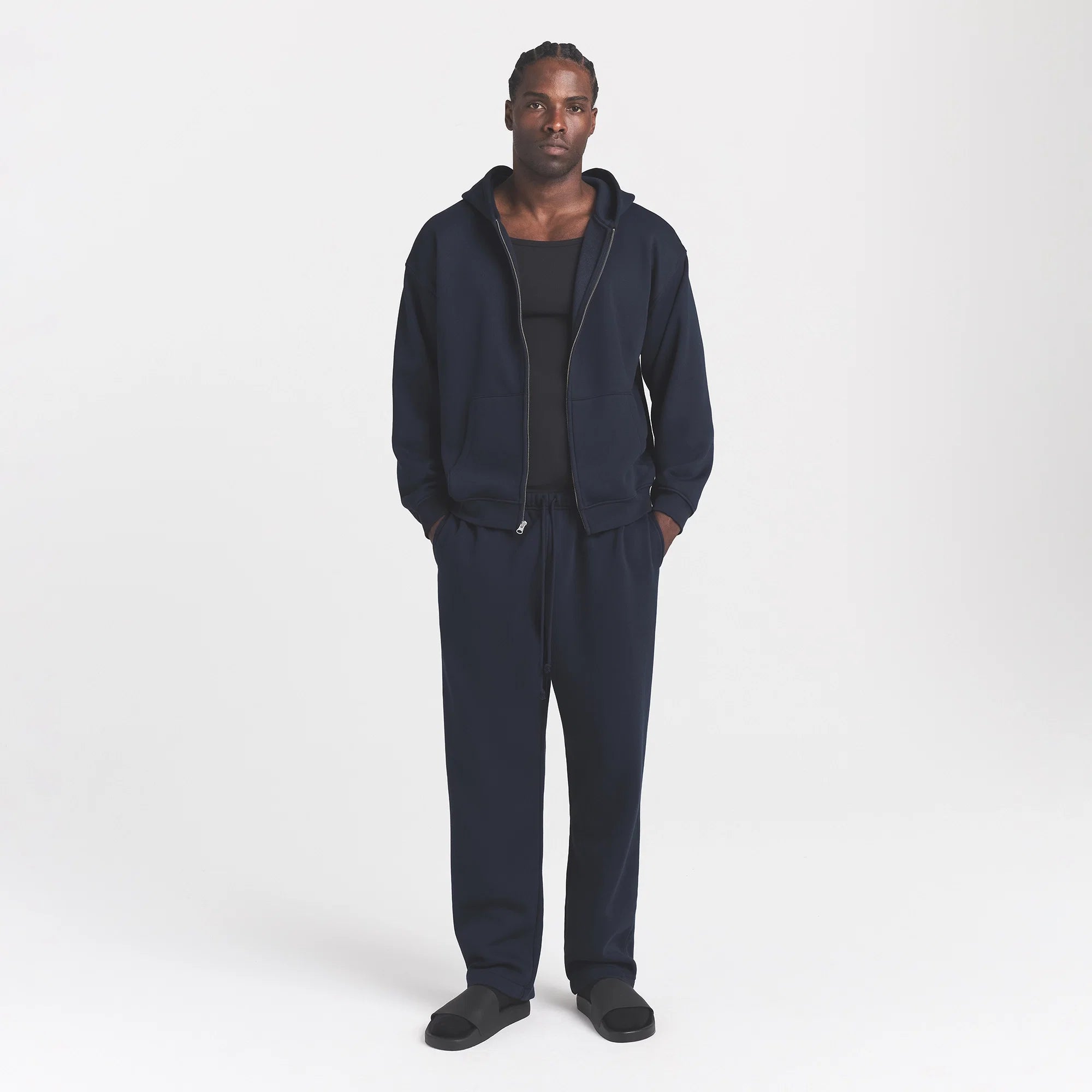 FLEECE LOUNGE MENS CLASSIC STRAIGHT LEG PANT | NAVY