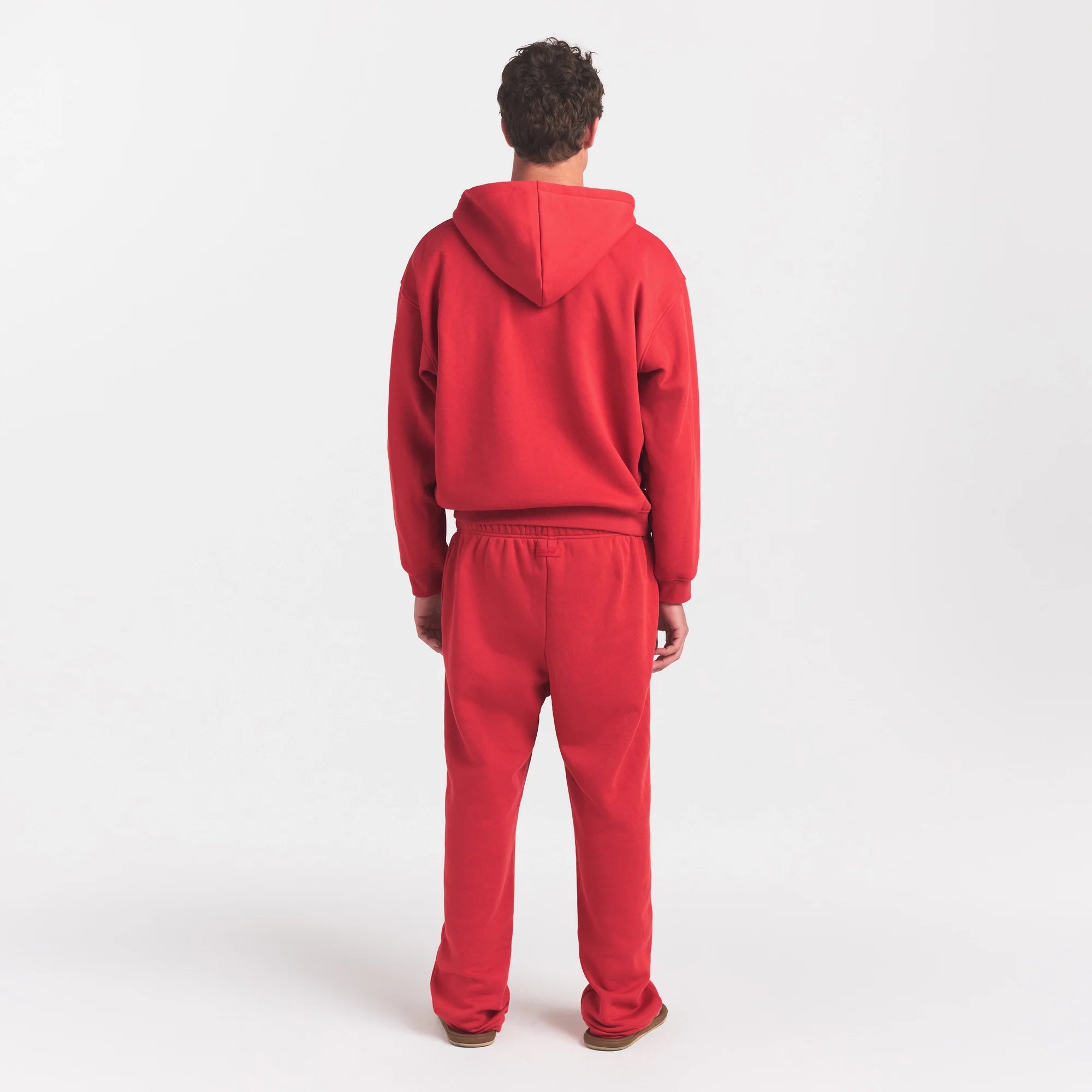 FLEECE LOUNGE MENS CLASSIC STRAIGHT LEG PANT | WASHED RED