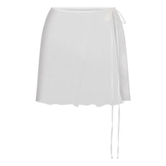 SKIMS ROMANCE TIE SIDE MINI SKIRT | IVORY