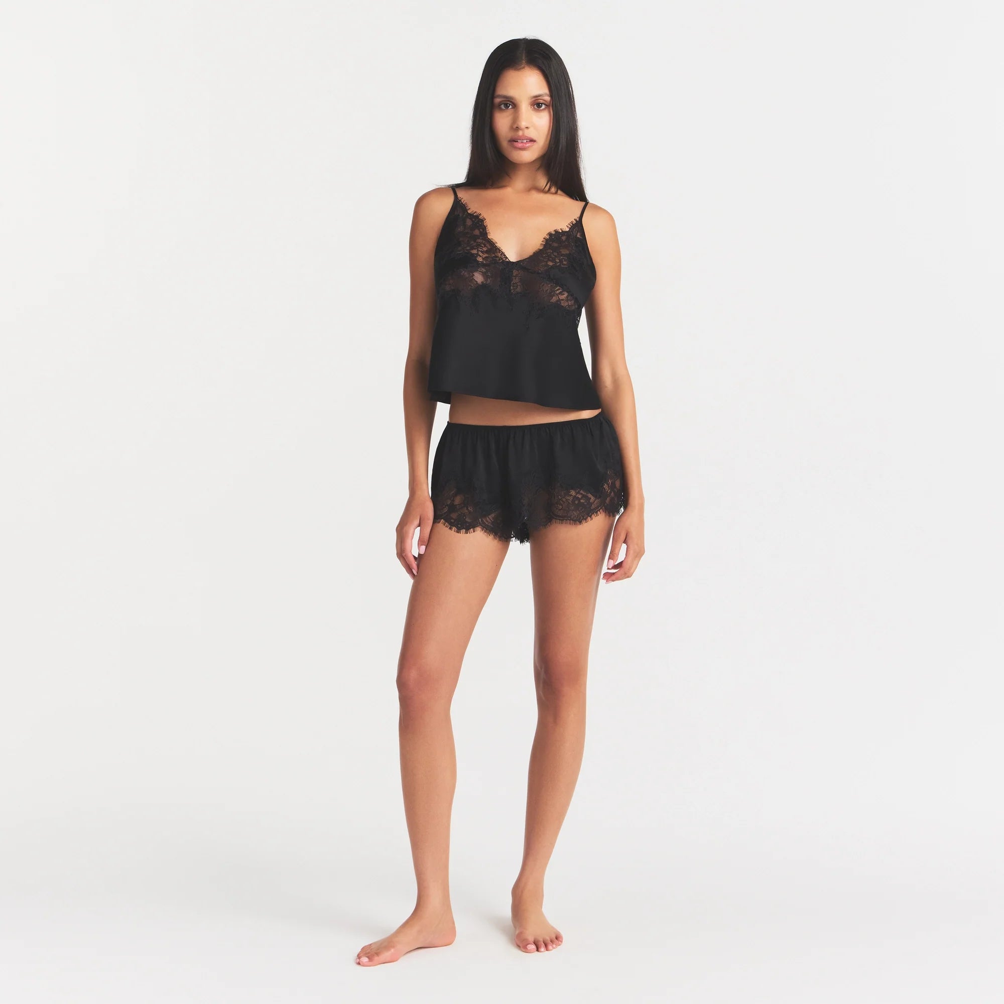 SILK LACE SHORT | ONYX