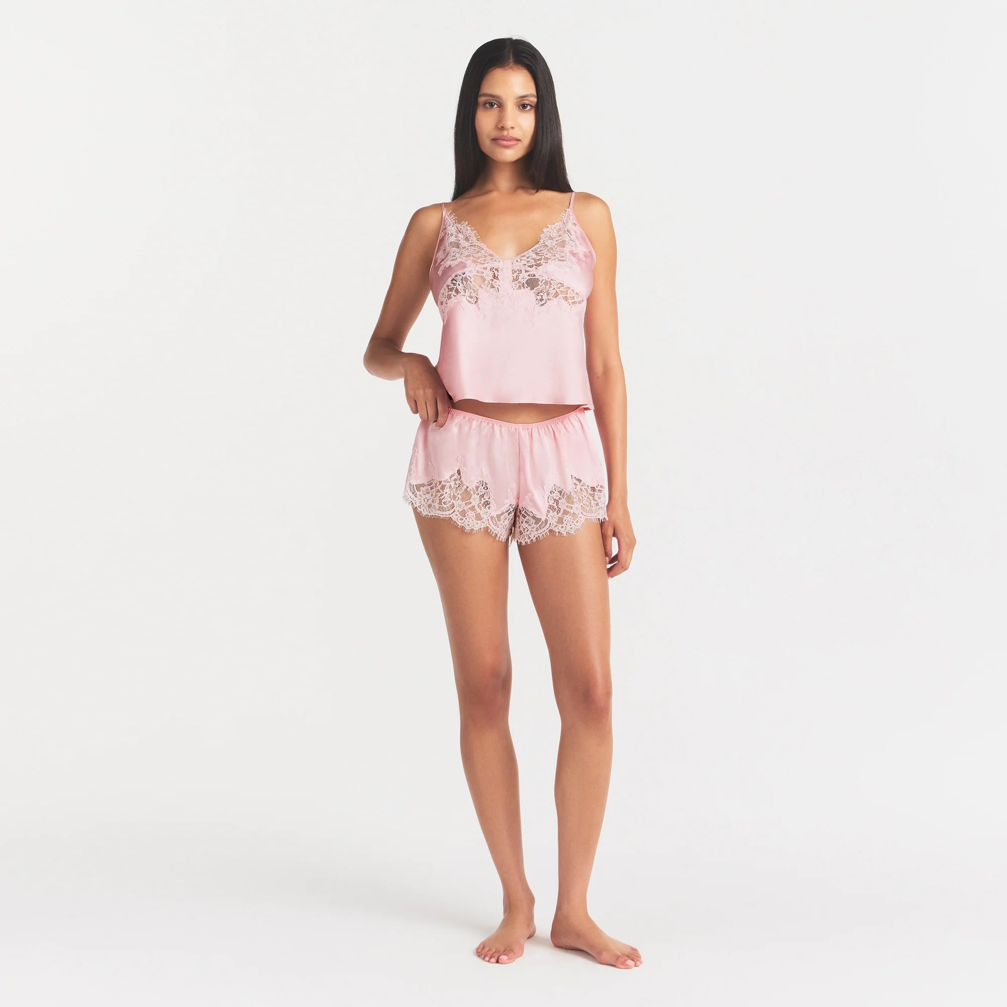 SILK LACE SHORT | PEONY TONAL