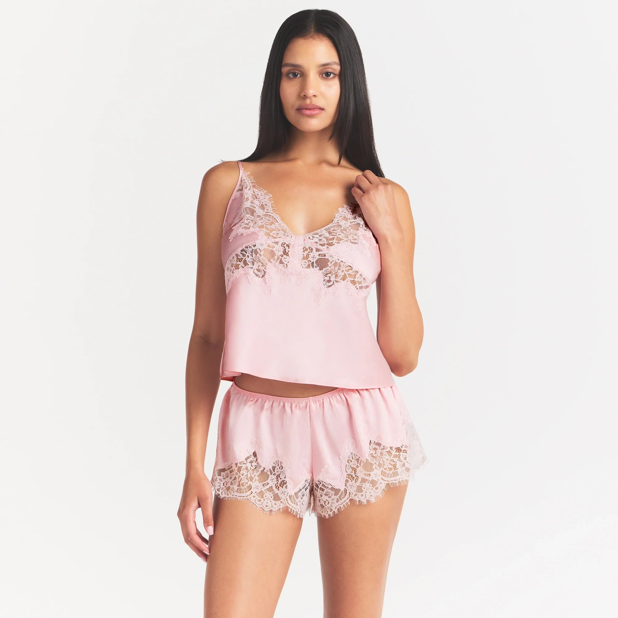 SILK LACE SHORT | PEONY TONAL