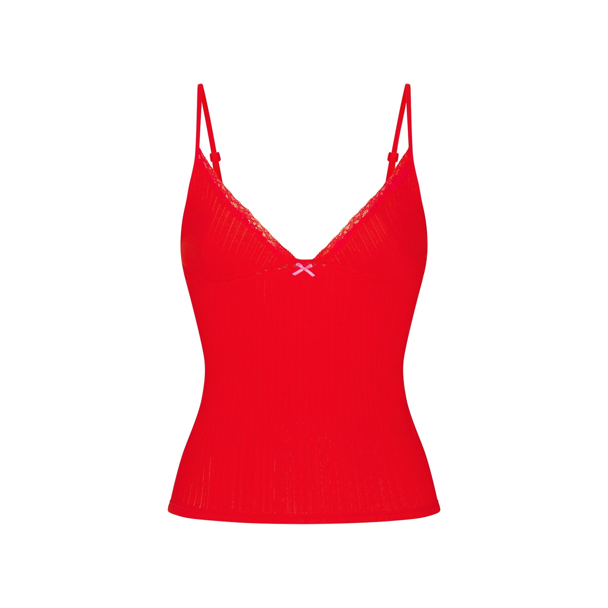 LIGHTWEIGHT COTTON POINTELLE LACE CAMI AND BOY SHORT SET | RUBY TONAL