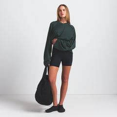 NikeSKIMS AIRY V-NECK OVERSIZED LONG SLEEVE TOP | DARK TEAL