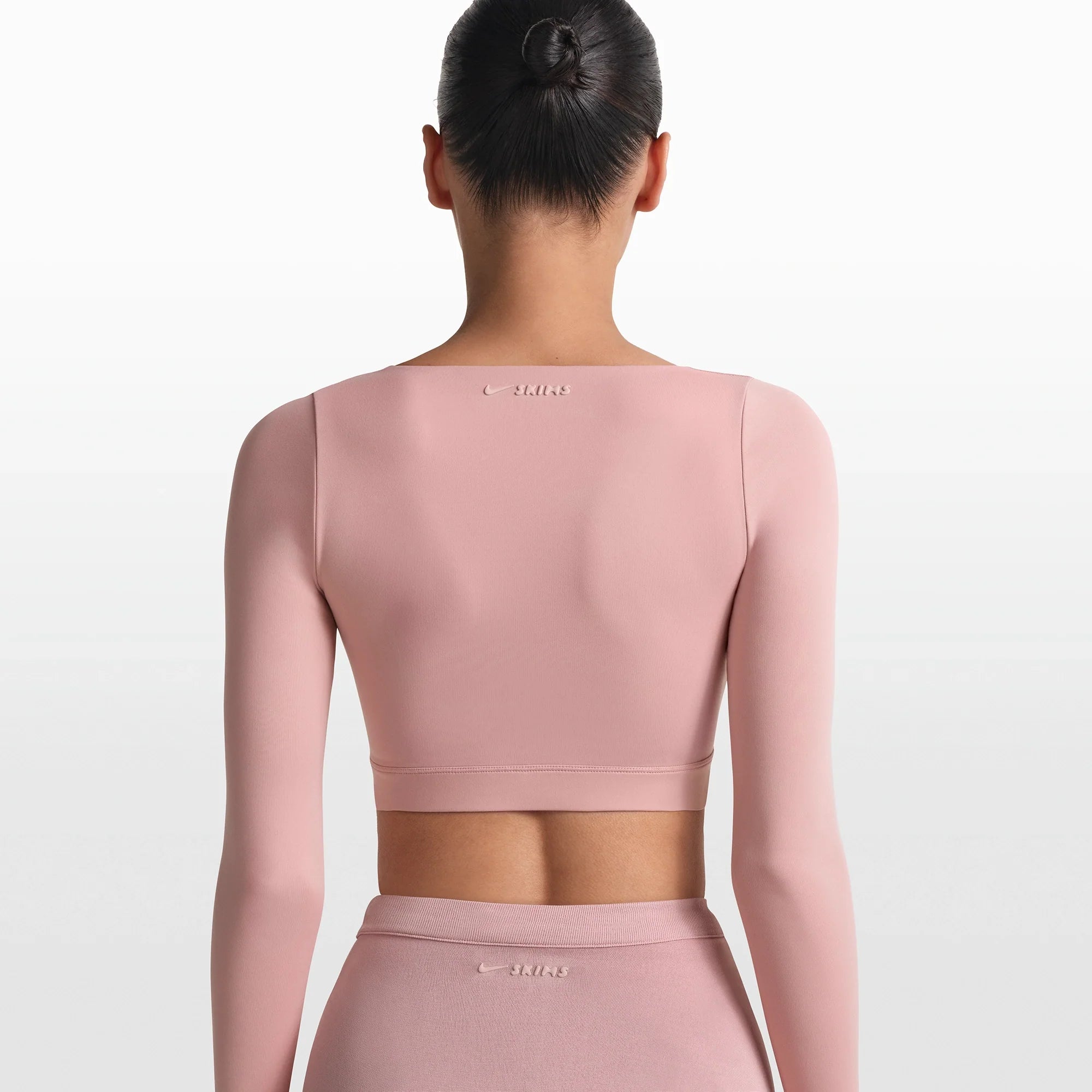 NikeSKIMS MATTE WRAP LONG SLEEVE CROPPED TOP | HIMALAYAN