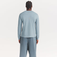 SKIMS COTTON MENS CLASSIC LONG SLEEVE T-SHIRT | SKY