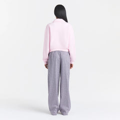 COTTON FLEECE POLO SWEATSHIRT | CHERRY BLOSSOM