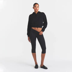 COTTON FLEECE POLO SWEATSHIRT | ONYX