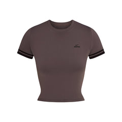 NikeSKIMS STRETCH KNIT CROPPED T-SHIRT | RESIN