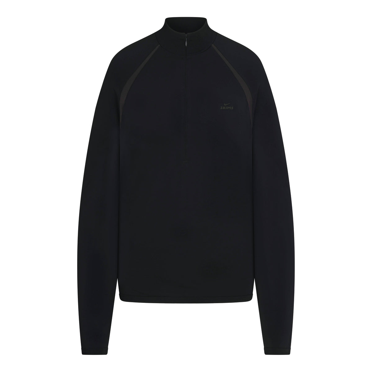NikeSKIMS STRETCH KNIT LONG SLEEVE HALF ZIP | OBSIDIAN
