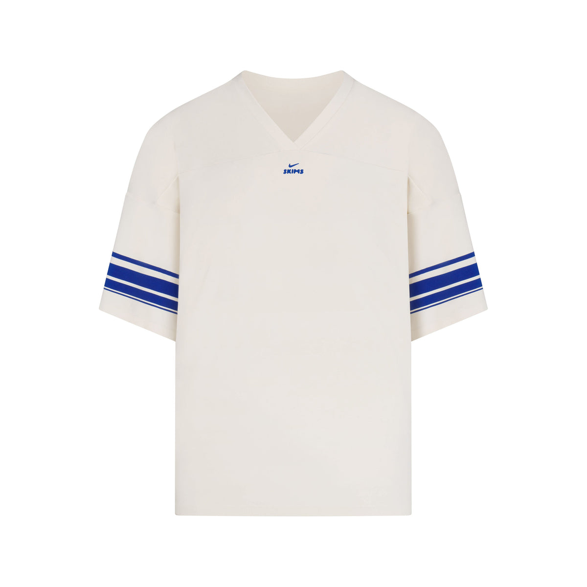 NikeSKIMS STRETCH KNIT OVERSIZED V-NECK TOP | IVORY