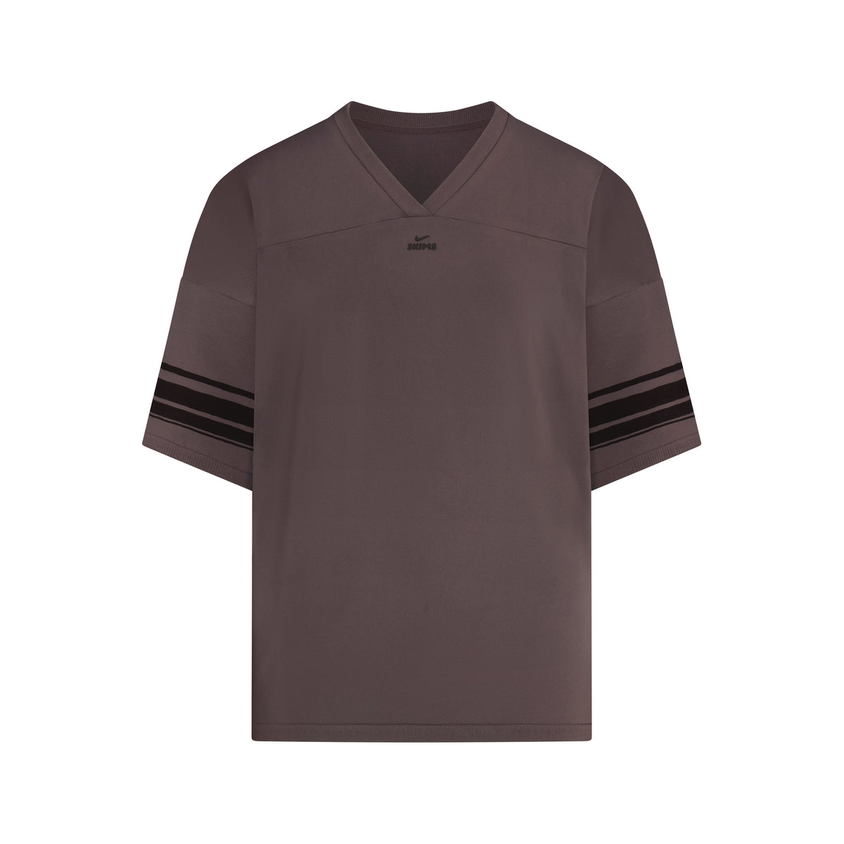 NikeSKIMS STRETCH KNIT OVERSIZED V-NECK TOP | RESIN