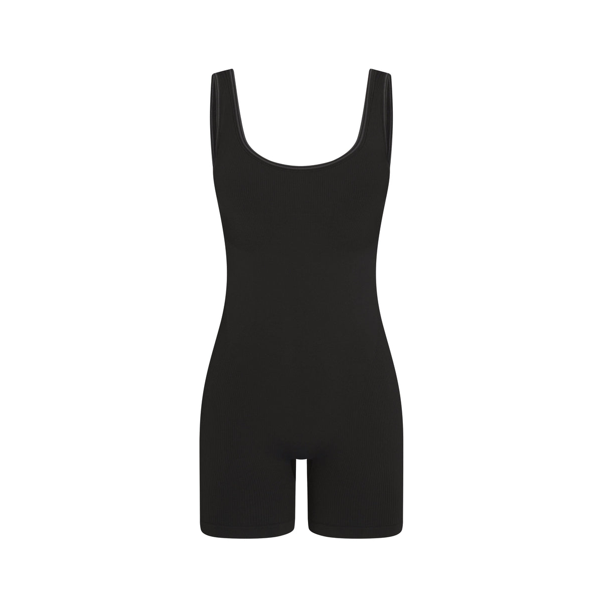 NikeSKIMS RIBBED SEAMLESS SCOOP 5" ONE PIECE | OBSIDIAN