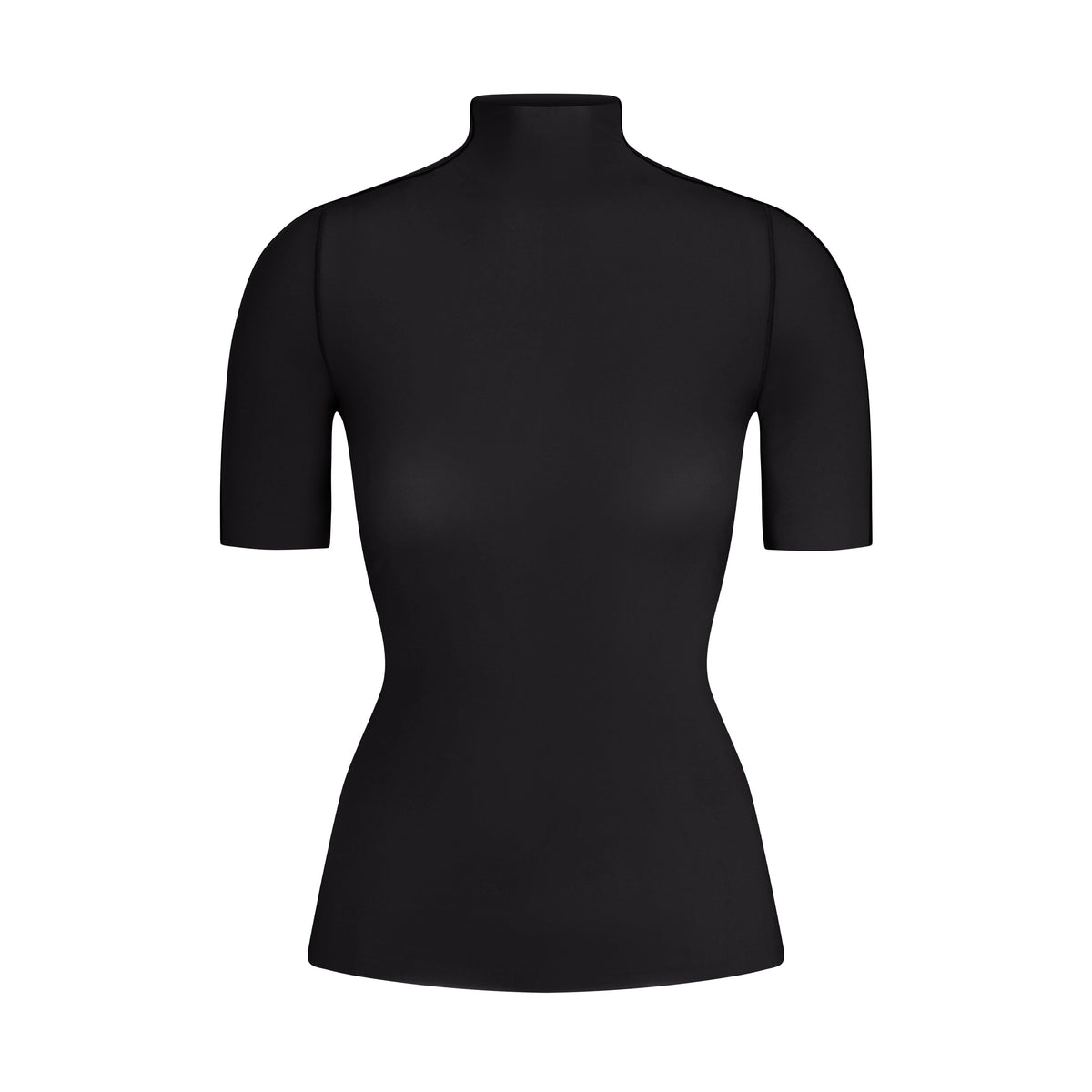 NikeSKIMS WEIGHTLESS LAYERS MOCK NECK SHORT SLEEVE T-SHIRT | OBSIDIAN