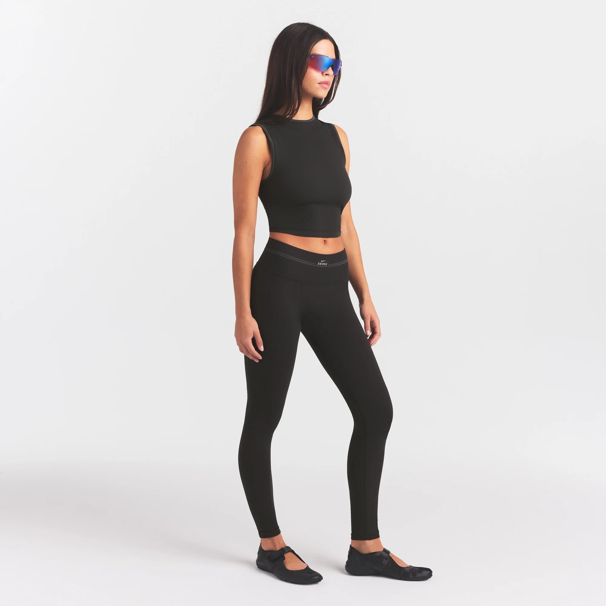 NikeSKIMS RIBBED SEAMLESS 26" LEGGING | OBSIDIAN