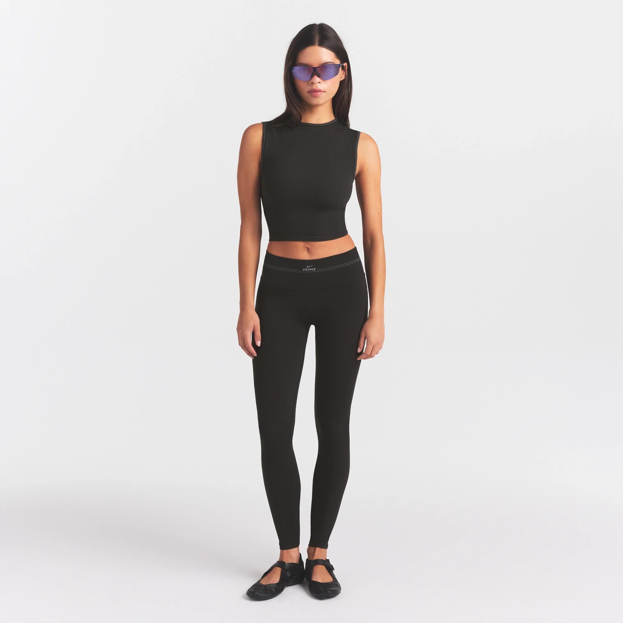 NikeSKIMS RIBBED SEAMLESS 26" LEGGING | OBSIDIAN