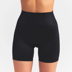 NikeSKIMS SATIN SHINE BONDED WAIST 5" BIKER SHORT | OBSIDIAN