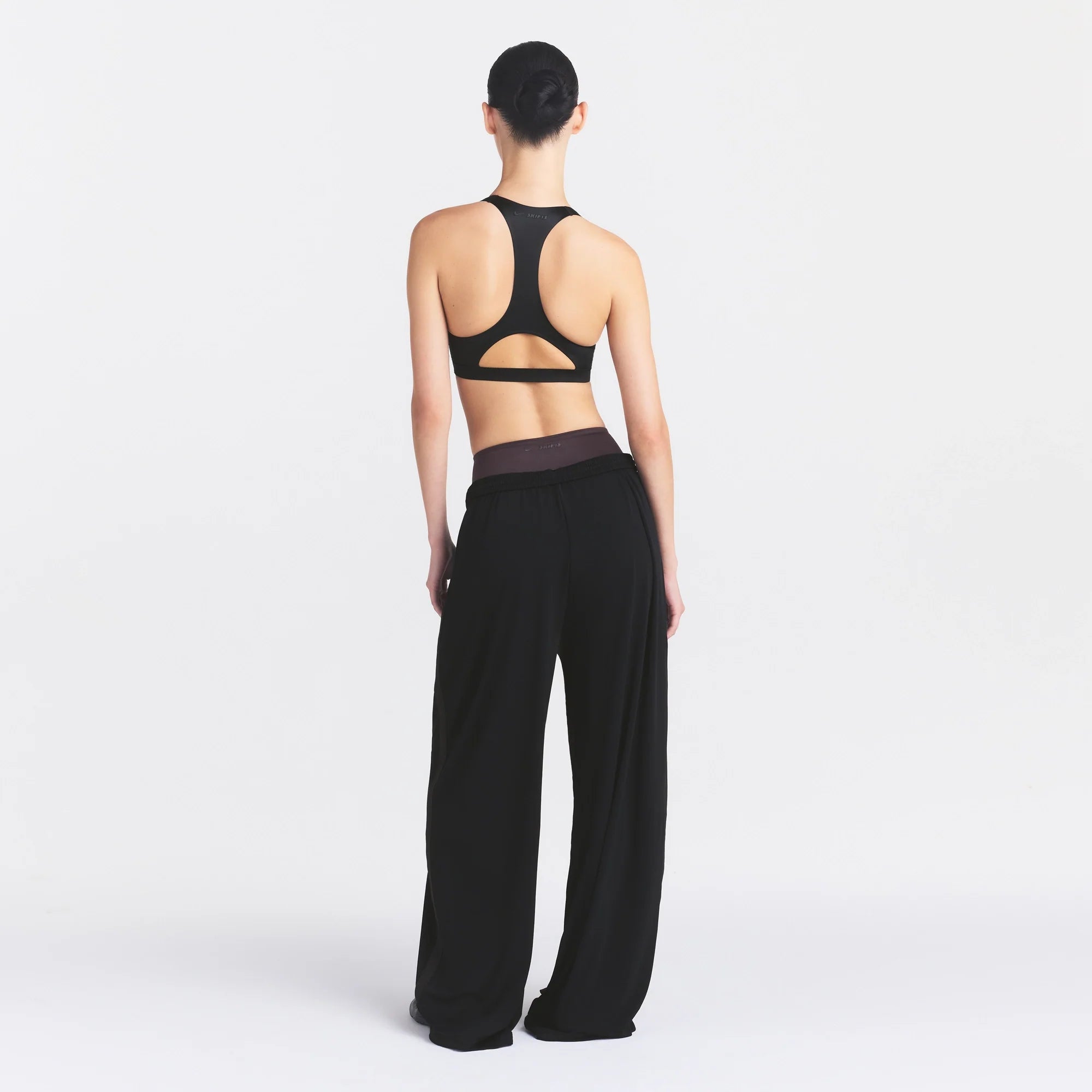 NikeSKIMS STRETCH KNIT WIDE LEG PANT | OBSIDIAN