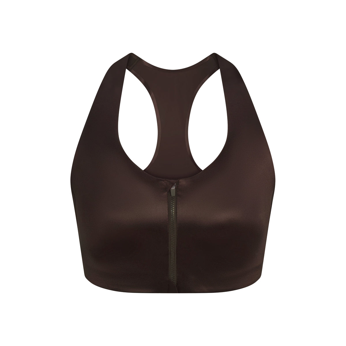 NikeSKIMS SATIN SHINE RACERBACK ZIP FRONT BRA | PHOENIX