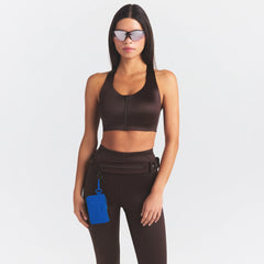 NikeSKIMS SATIN SHINE RACERBACK ZIP FRONT BRA | PHOENIX