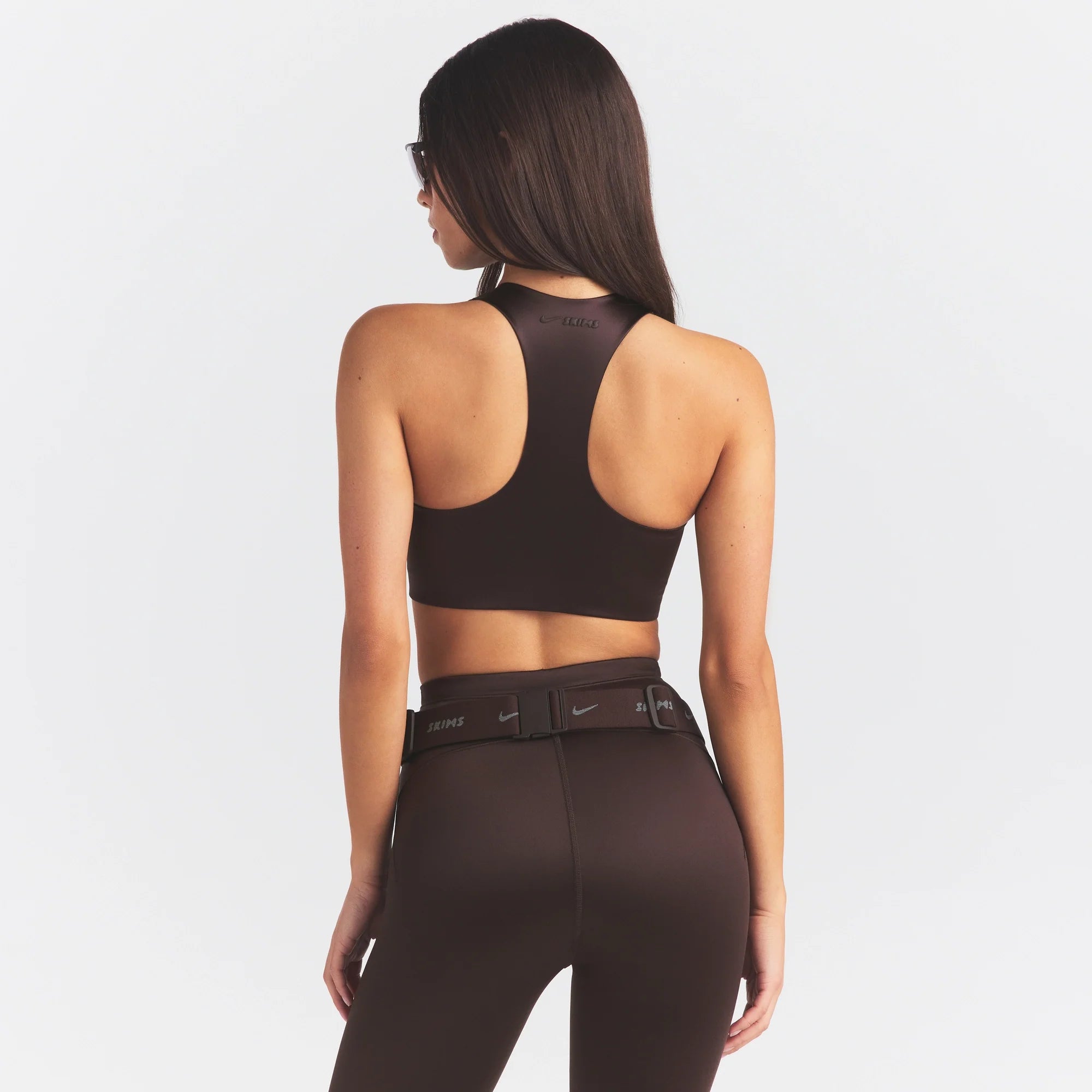 NikeSKIMS SATIN SHINE RACERBACK ZIP FRONT BRA | PHOENIX