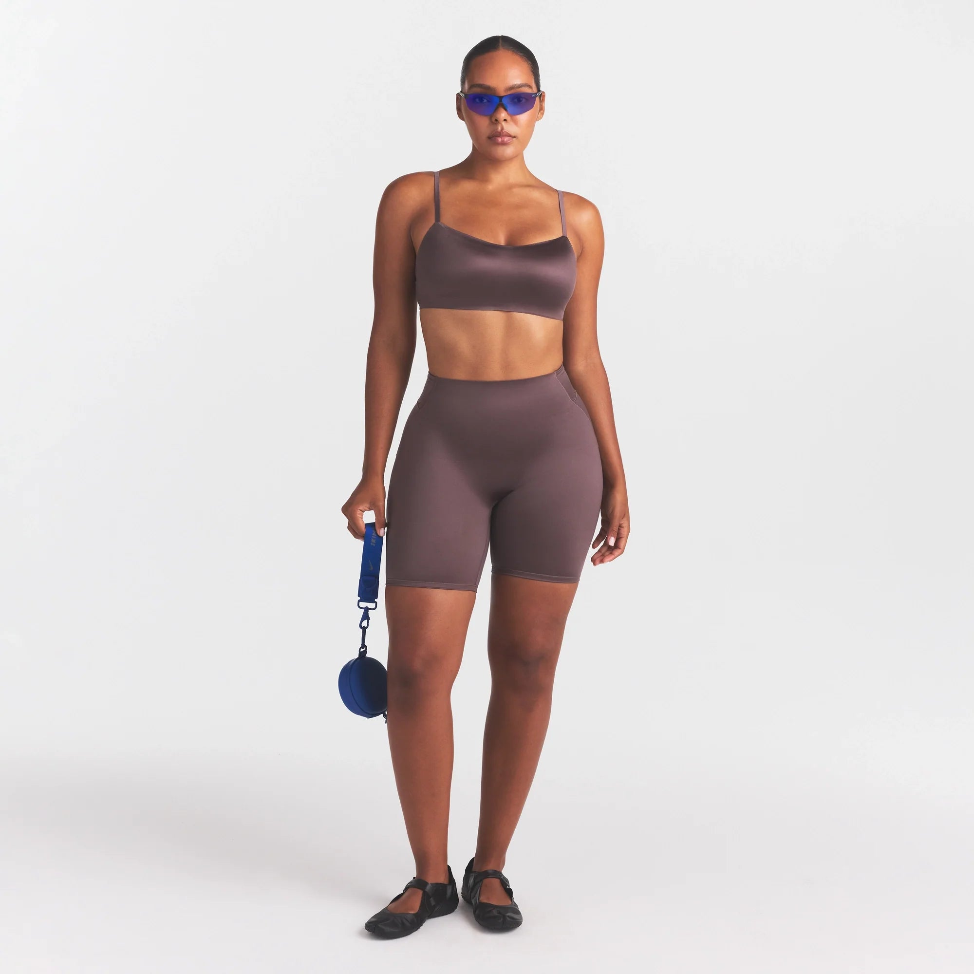 NikeSKIMS SATIN SHINE SCOOP CAMI BRA | RESIN