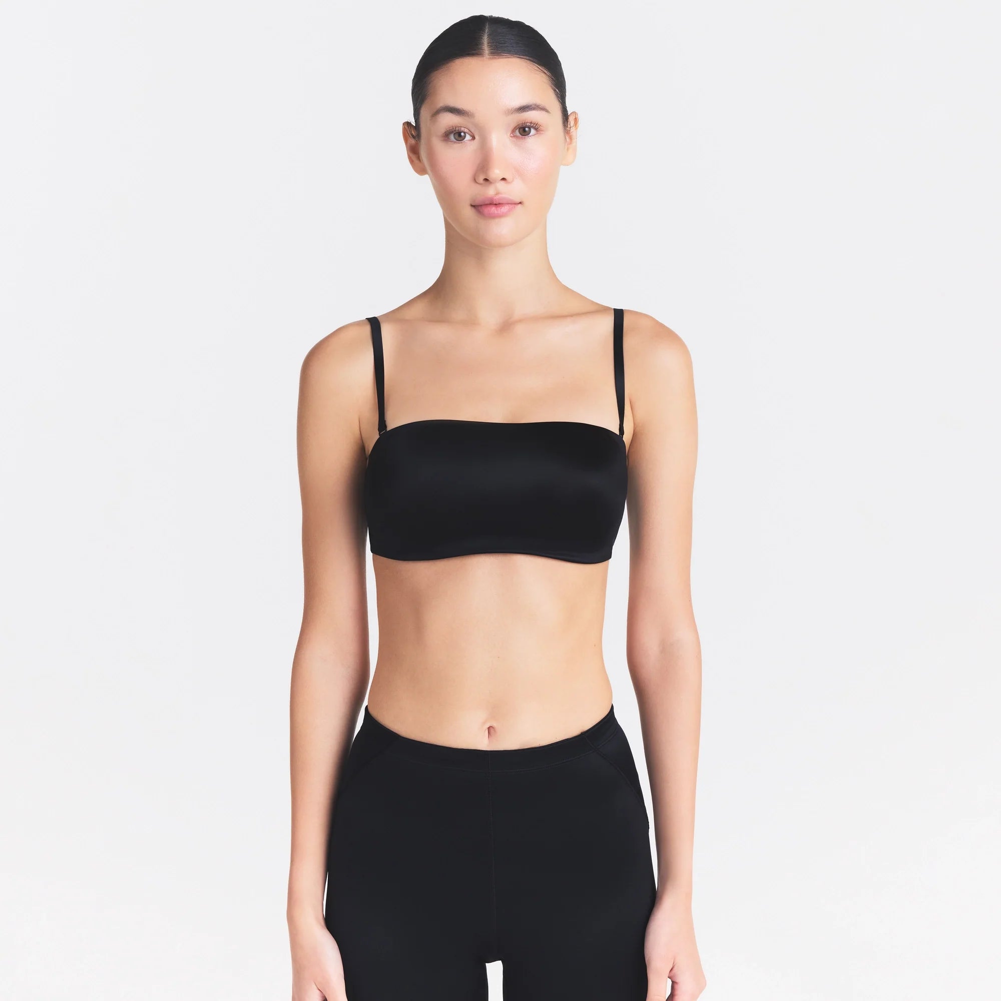 NikeSKIMS SATIN SHINE BANDEAU BRA | OBSIDIAN