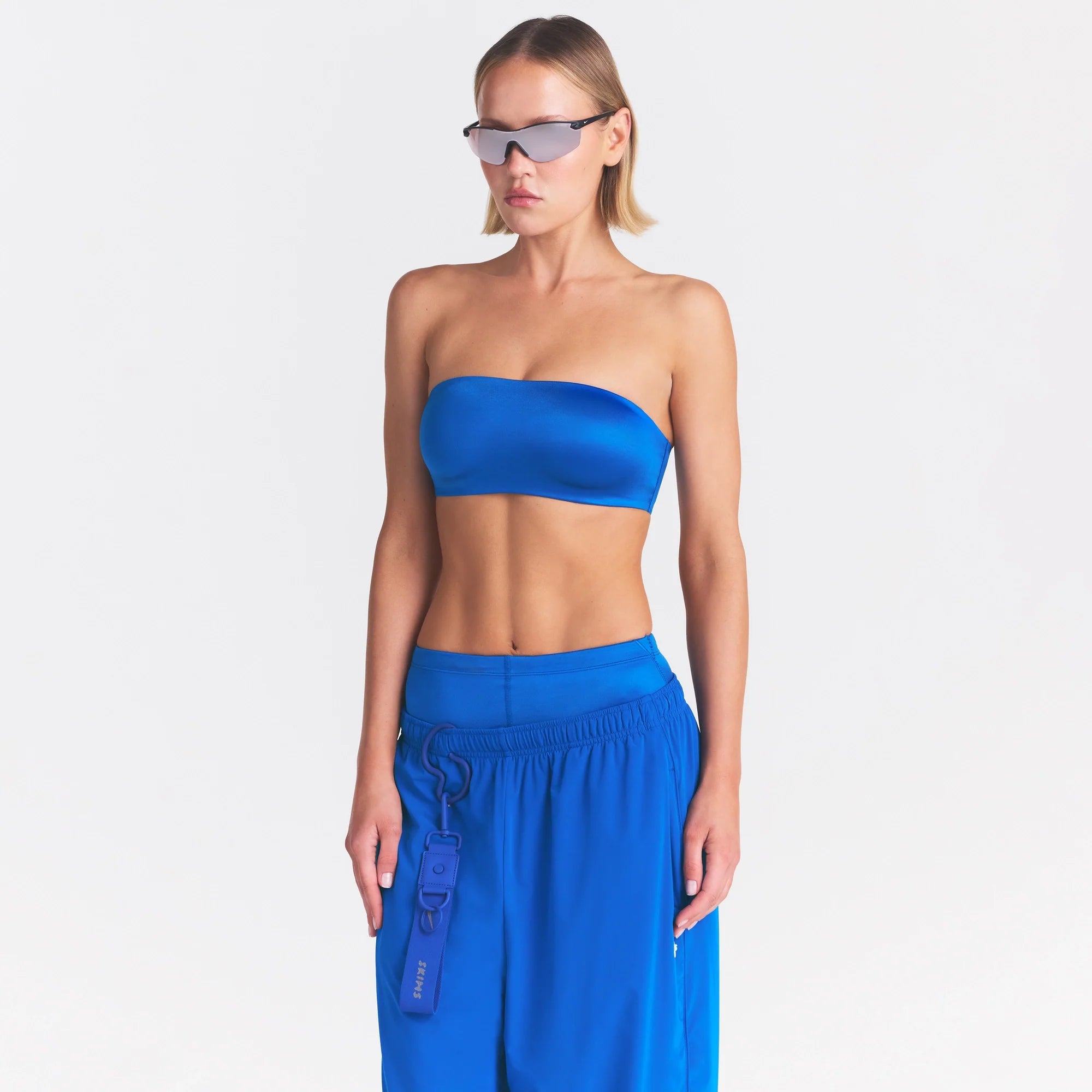 NikeSKIMS SATIN SHINE BANDEAU BRA | COBALT
