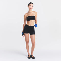 NikeSKIMS SATIN SHINE SUSPENDER 2.5" ONE PIECE | OBSIDIAN