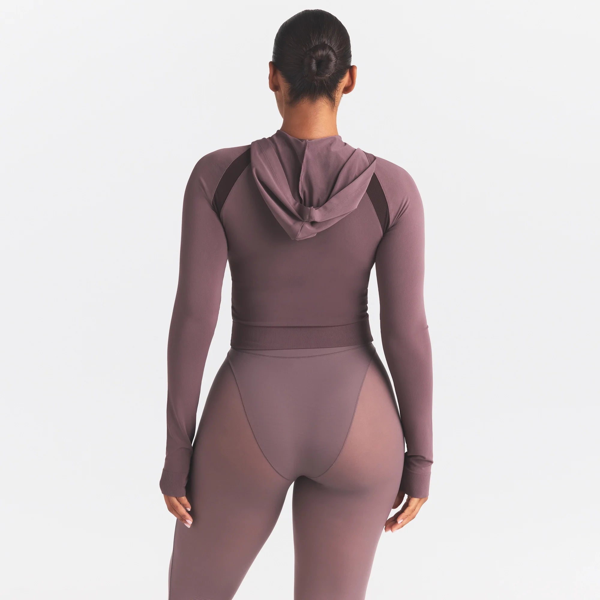 NikeSKIMS STRETCH KNIT SHRUNKEN ZIP HOODIE | RESIN