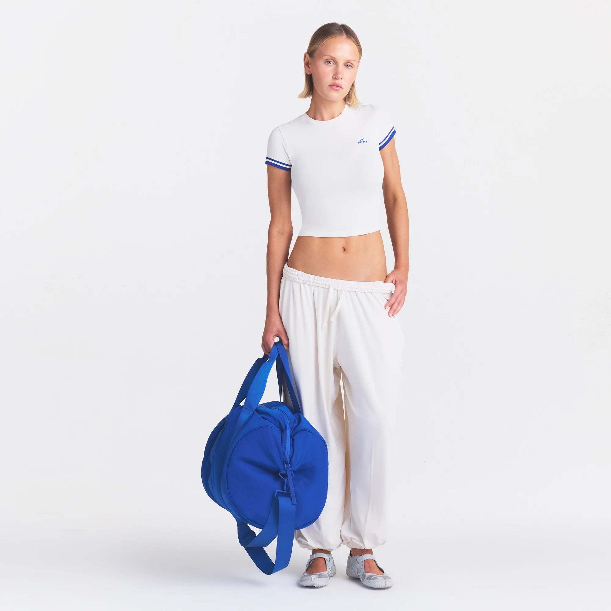 NikeSKIMS STRETCH KNIT CROPPED T-SHIRT | IVORY