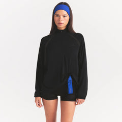 NikeSKIMS STRETCH KNIT LONG SLEEVE HALF ZIP | OBSIDIAN