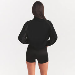 NikeSKIMS STRETCH KNIT LONG SLEEVE HALF ZIP | OBSIDIAN