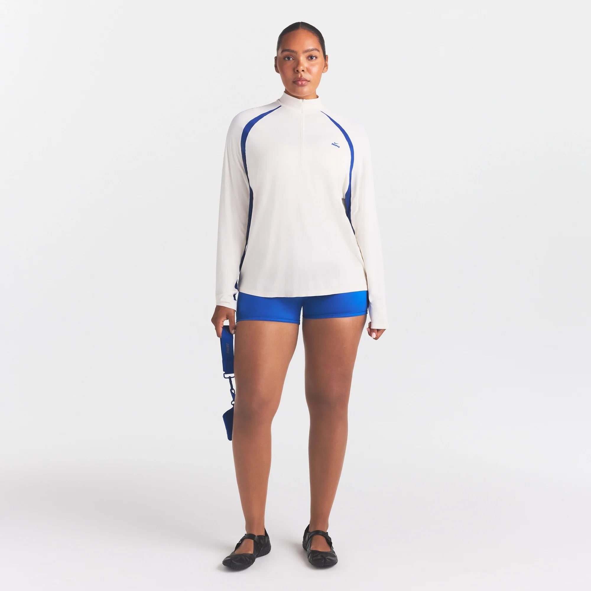 NikeSKIMS STRETCH KNIT LONG SLEEVE HALF ZIP | IVORY