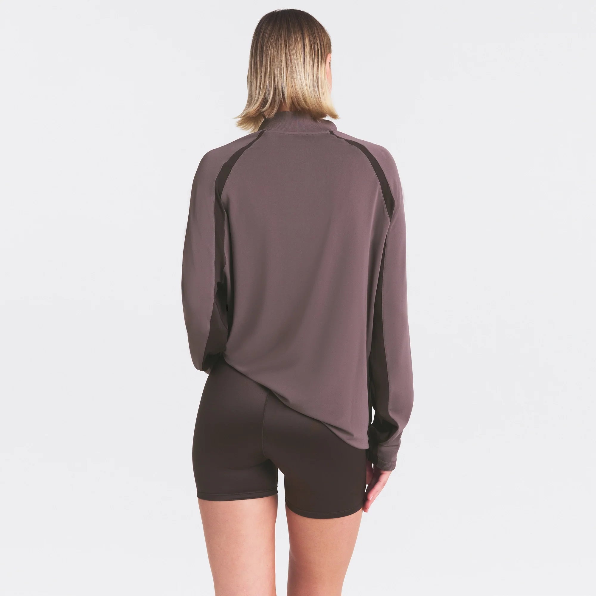 NikeSKIMS STRETCH KNIT LONG SLEEVE HALF ZIP | RESIN