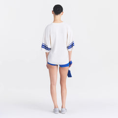 NikeSKIMS STRETCH KNIT OVERSIZED V-NECK TOP | IVORY