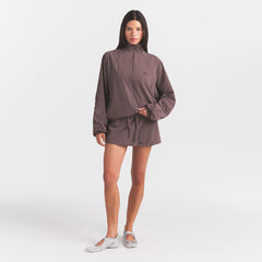 NikeSKIMS STRETCH NYLON OVERSIZED TRACK JACKET | RESIN