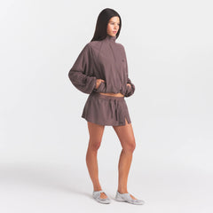 NikeSKIMS STRETCH NYLON OVERSIZED TRACK JACKET | RESIN