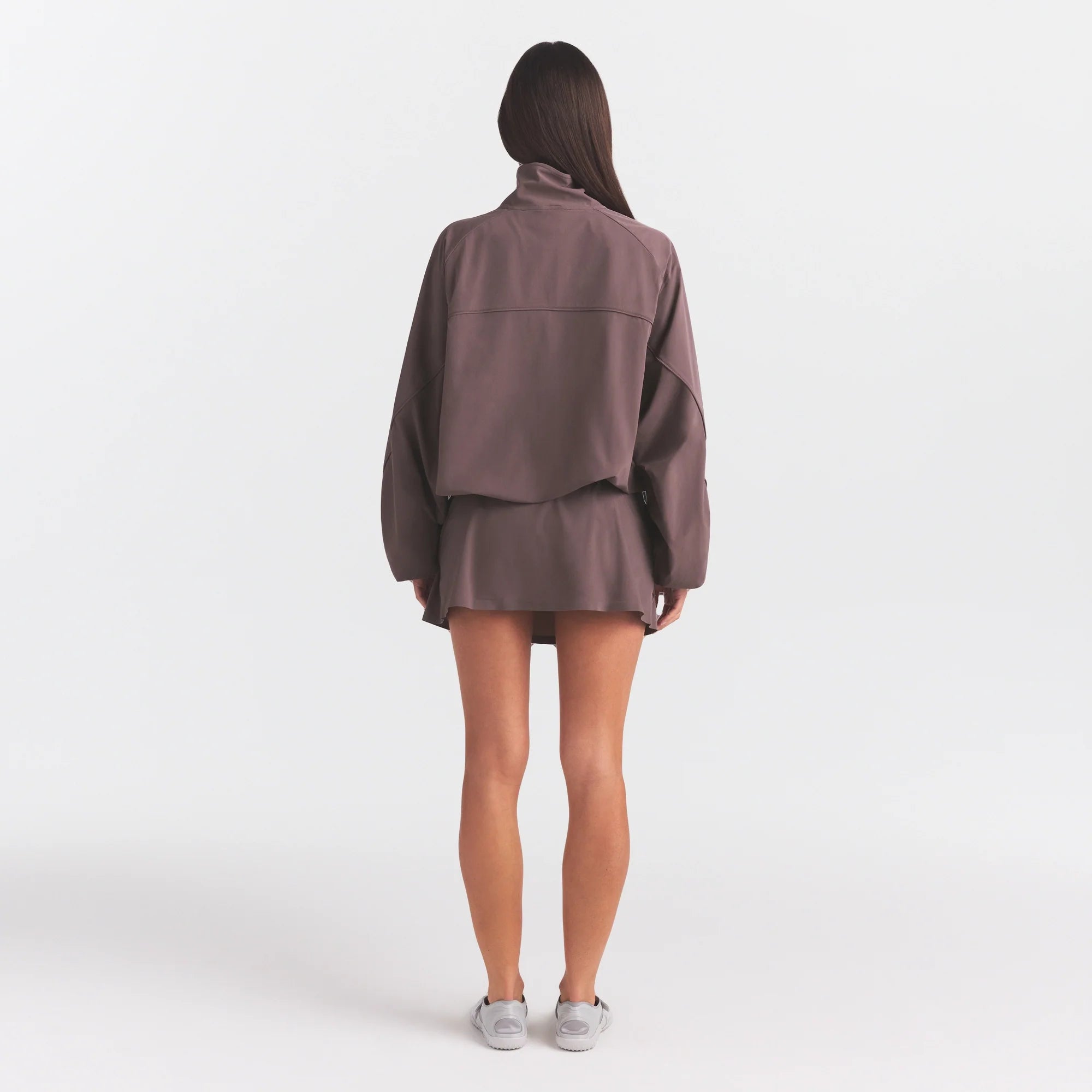 NikeSKIMS STRETCH NYLON OVERSIZED TRACK JACKET | RESIN
