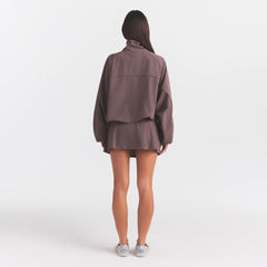 NikeSKIMS STRETCH NYLON OVERSIZED TRACK JACKET | RESIN