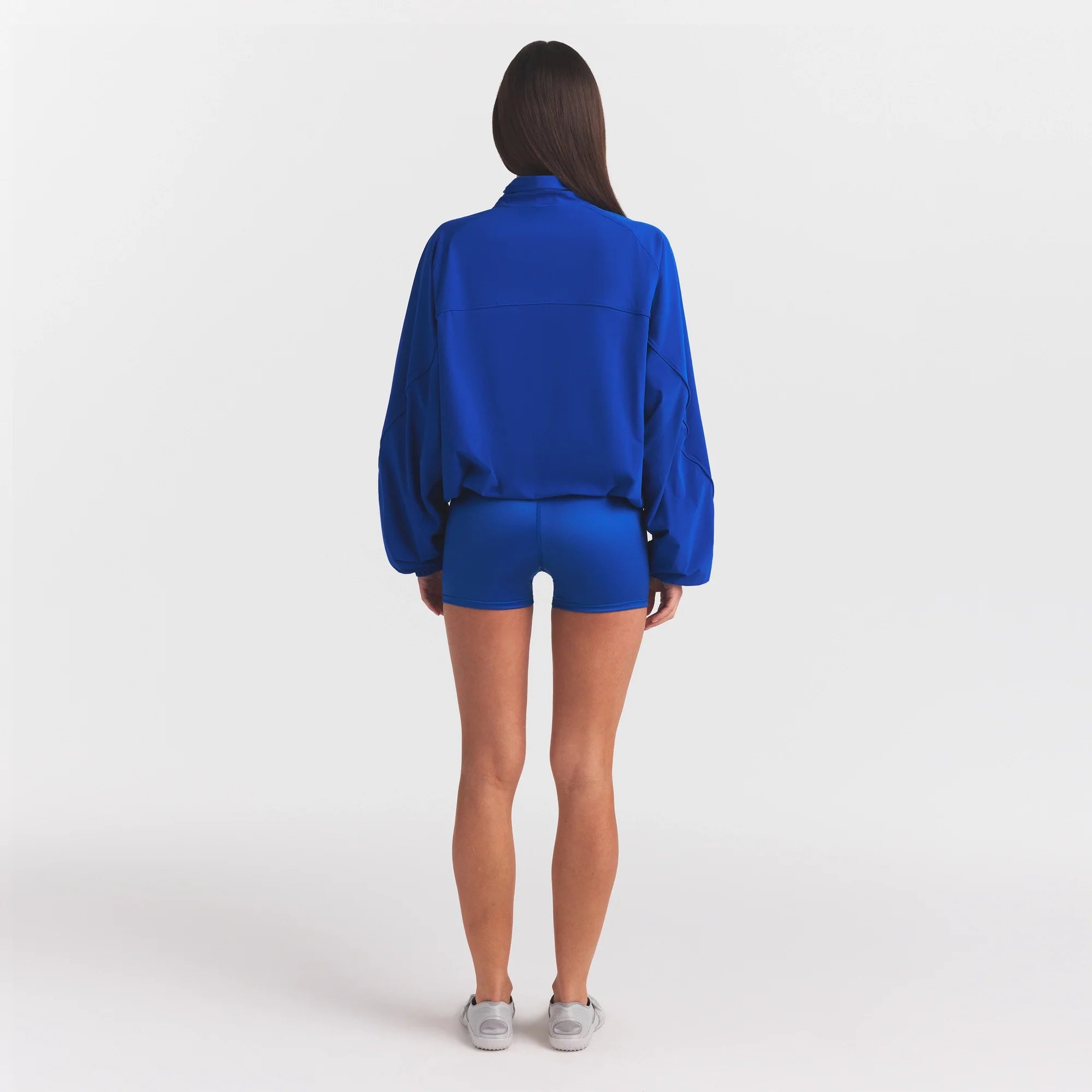 NikeSKIMS STRETCH NYLON OVERSIZED TRACK JACKET | COBALT