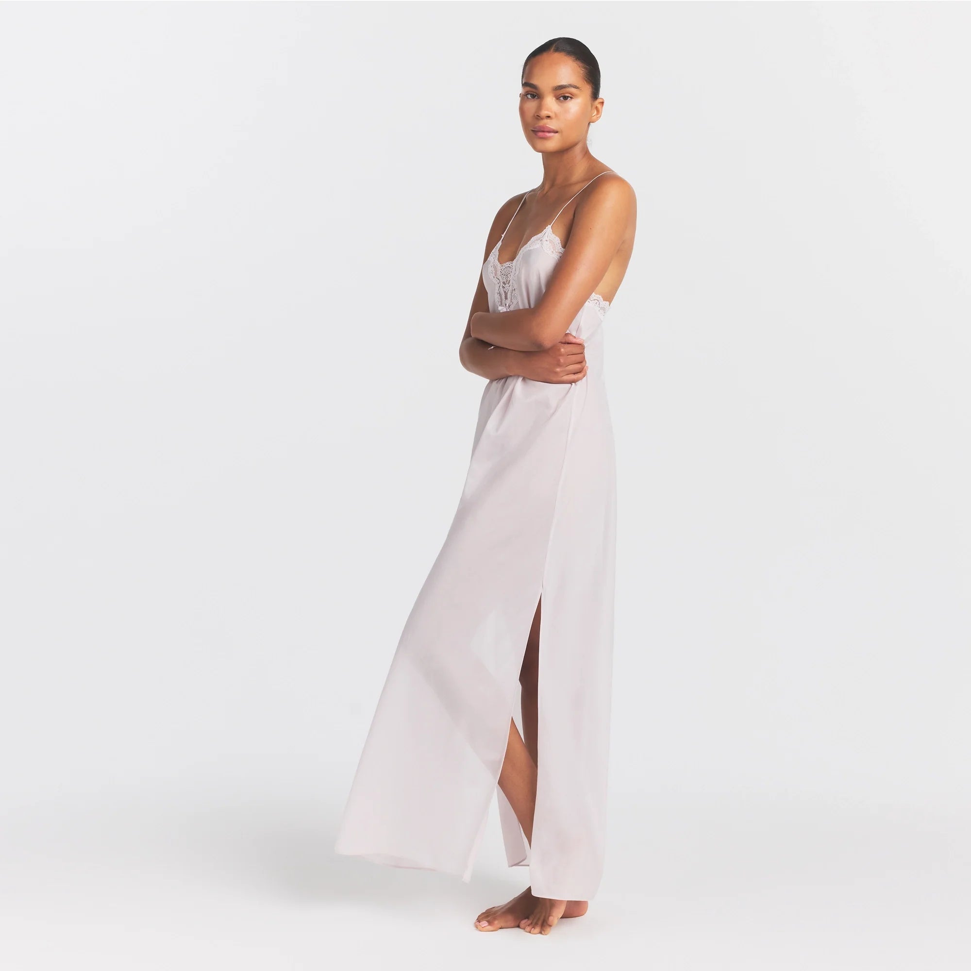 VOILE SLEEP LONG DRESS | LIGHT LILAC