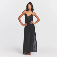 VOILE SLEEP LONG DRESS | ONYX