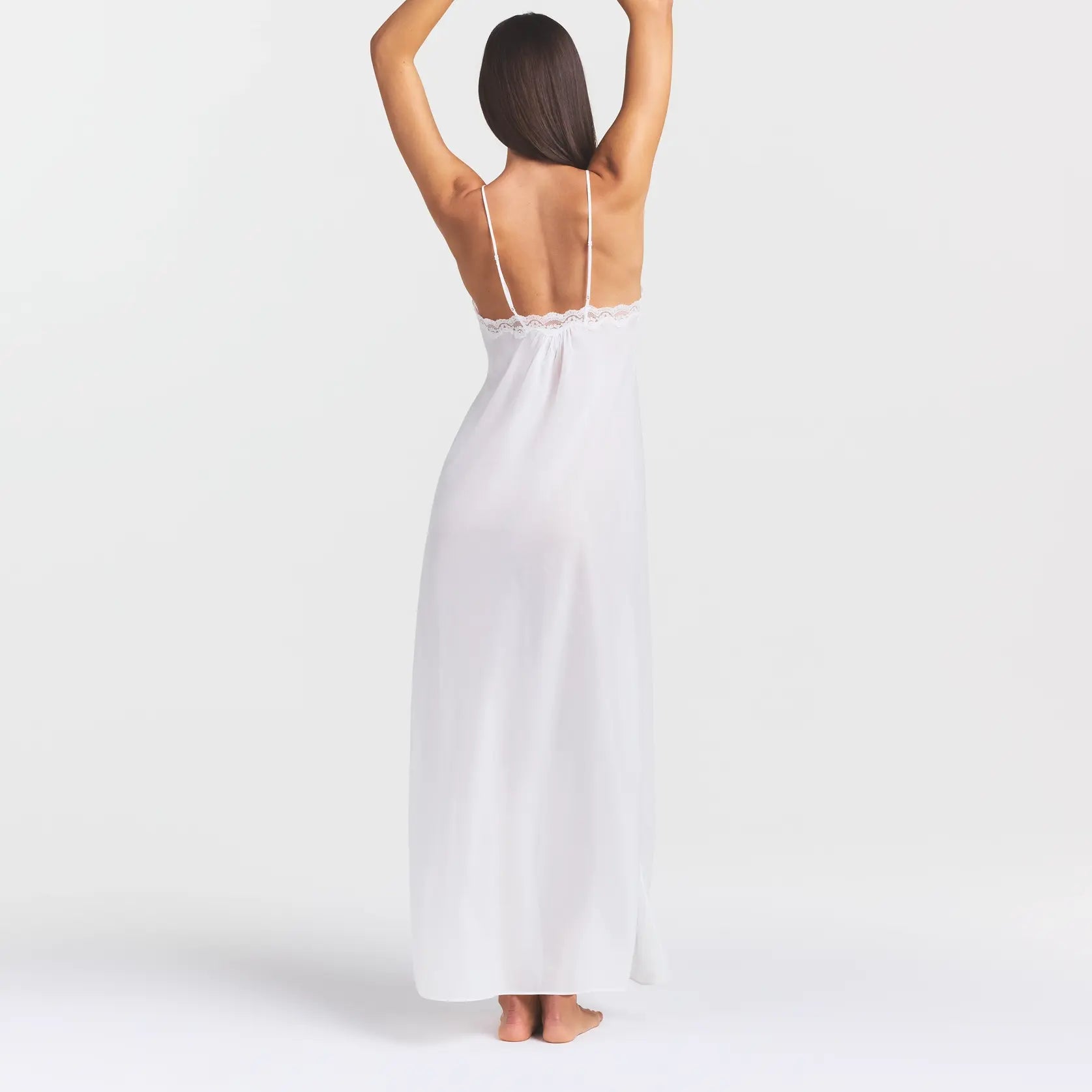 VOILE SLEEP LONG DRESS | SNOW