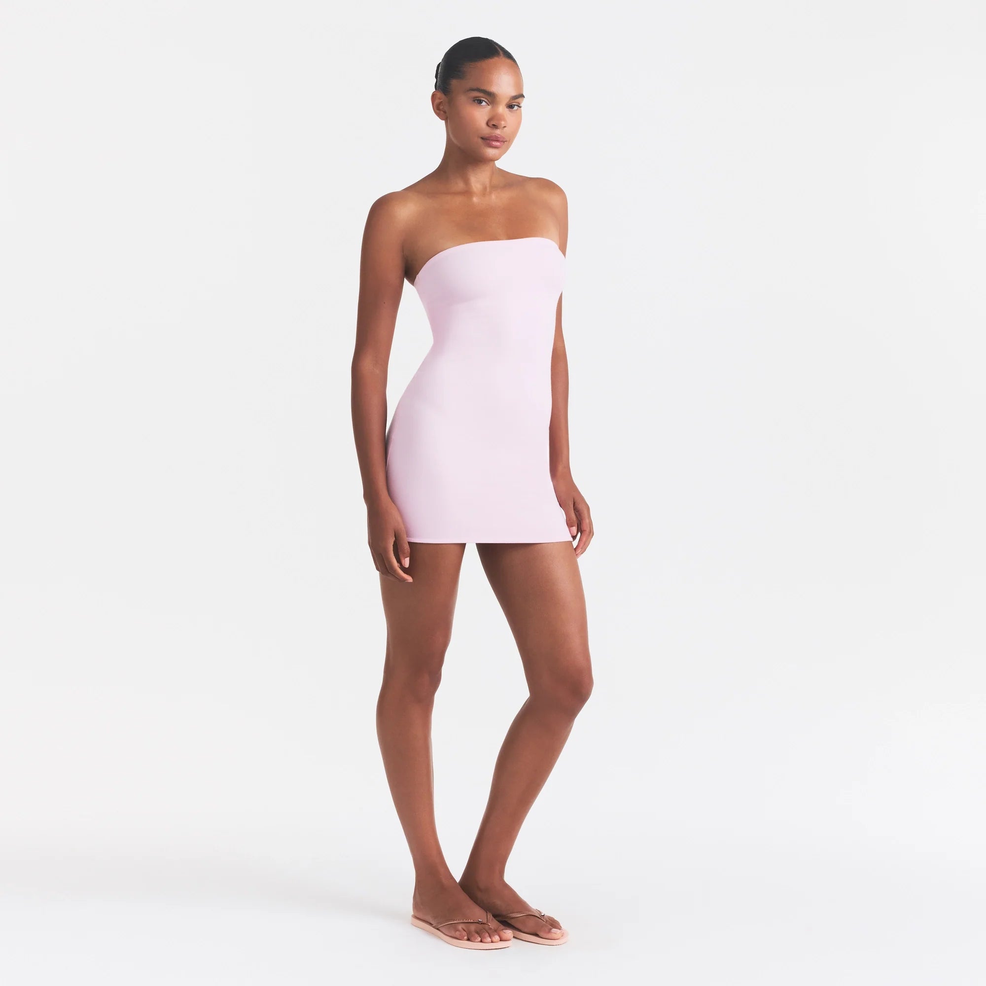 COTTON JERSEY MINI TUBE DRESS | CHERRY BLOSSOM