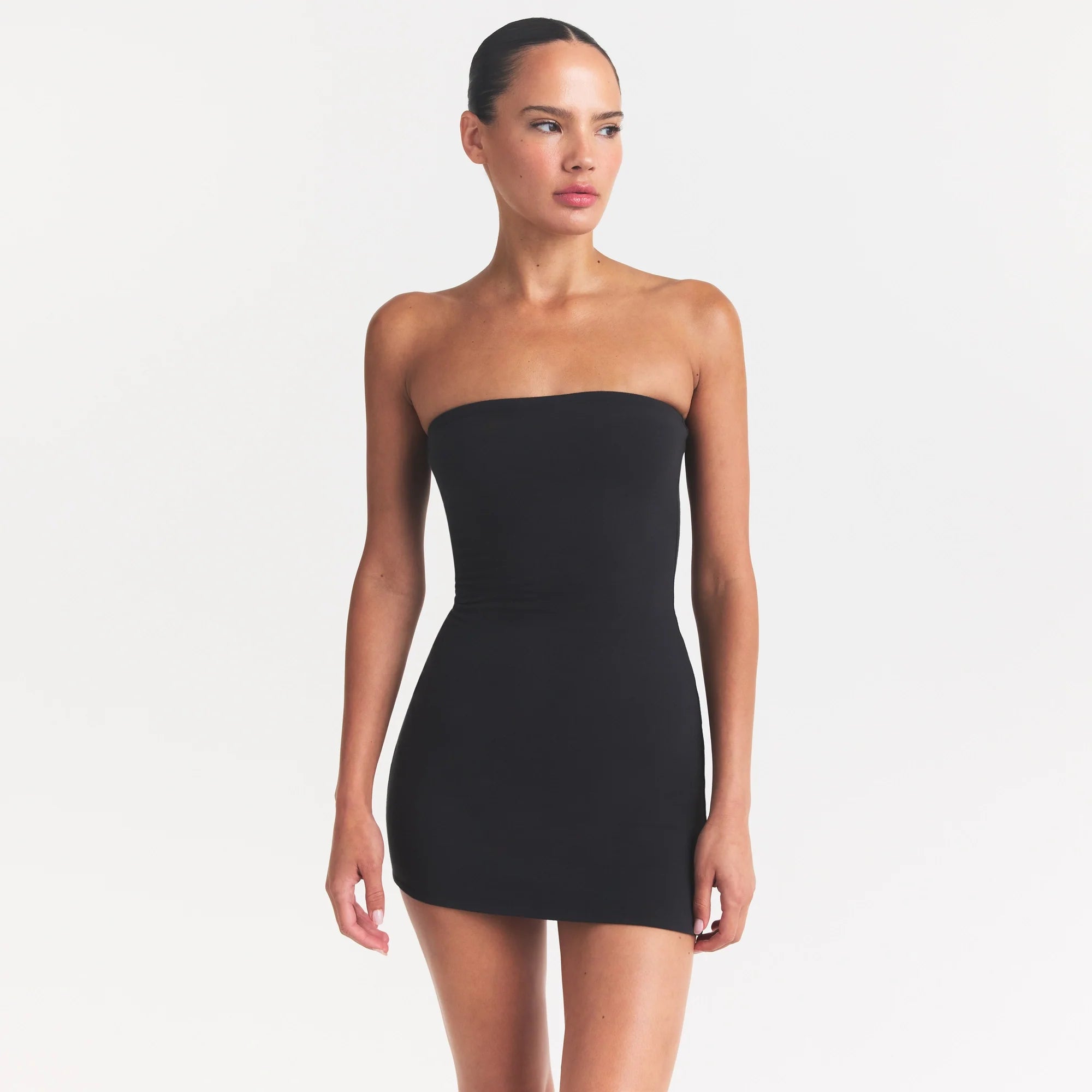 COTTON JERSEY MINI TUBE DRESS | SOOT