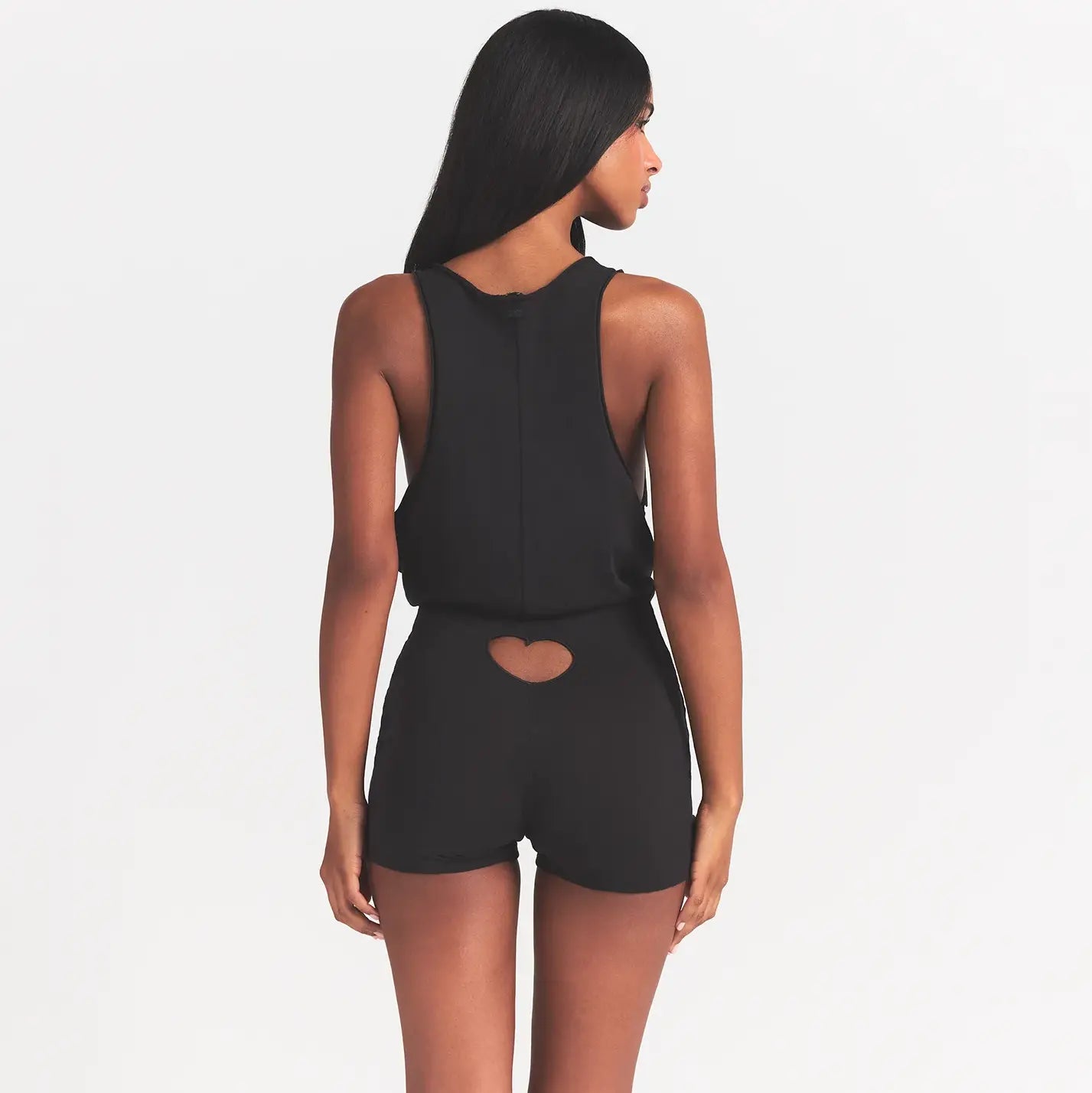 WORN IN JERSEY HEART ONESIE | WASHED ONYX