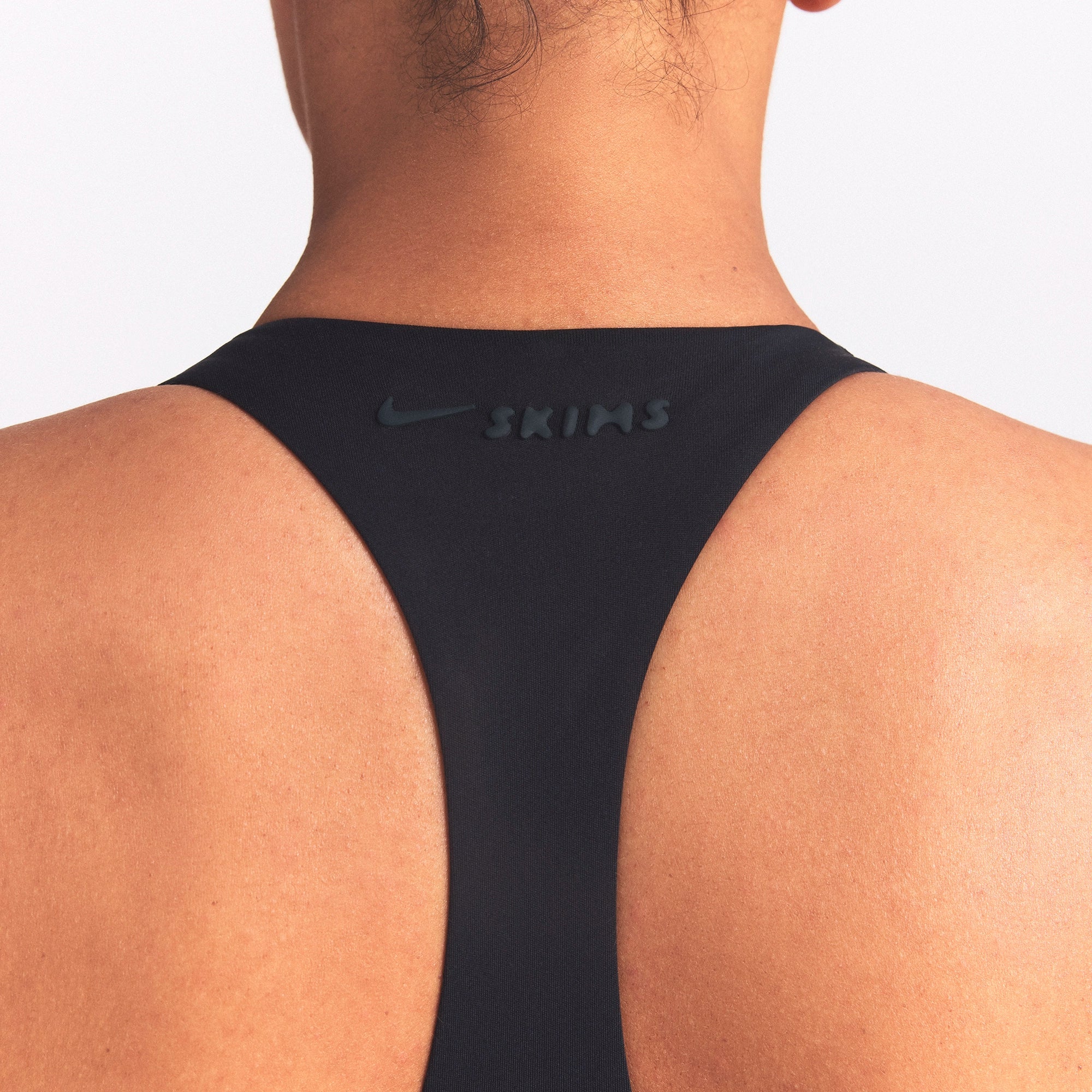 NikeSKIMS MATTE SHINE MIX RACERBACK 5" ONE PIECE | OBSIDIAN AND IGNEOUS